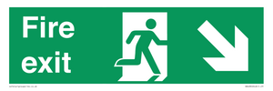 SB428: Fire Exit Down Right sign