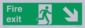 SB428: Fire Exit Down Right sign