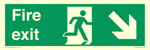 SB428: Fire Exit Down Right sign