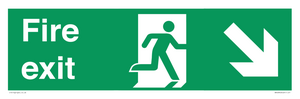 SB428: Fire Exit Down Right sign
