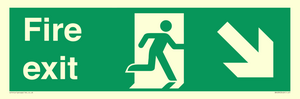 SB428: Fire Exit Down Right sign