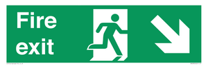 SB428: Fire Exit Down Right sign