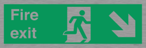 SB428: Fire Exit Down Right sign