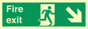 SB428: Fire Exit Down Right sign