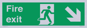 SB428: Fire Exit Down Right sign