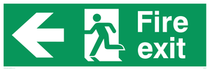 SB429: Fire Exit Left sign