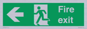 SB429: Fire Exit Left sign