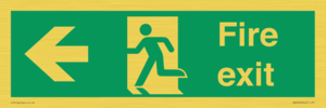 SB429: Fire Exit Left sign