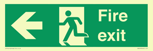 SB429: Fire Exit Left sign