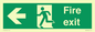 SB429: Fire Exit Left sign