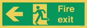 SB429: Fire Exit Left sign