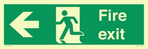 SB429: Fire Exit Left sign