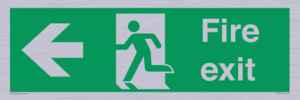SB429: Fire Exit Left sign