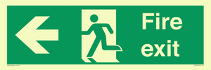 SB429: Fire Exit Left sign