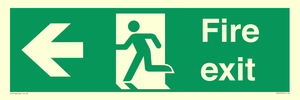 SB429: Fire Exit Left sign