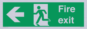 SB429: Fire Exit Left sign