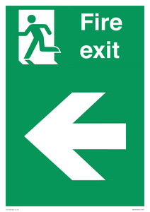 SB429: Fire Exit Left sign
