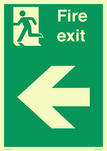 SB429: Fire Exit Left sign