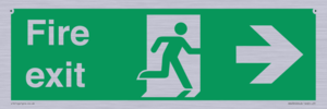 SB430: Fire Exit Right Sign