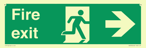 SB430: Fire Exit Right Sign