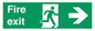 SB430: Fire Exit Right Sign