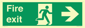 SB430: Fire Exit Right Sign