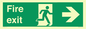 SB430: Fire Exit Right Sign