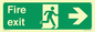SB430: Fire Exit Right Sign