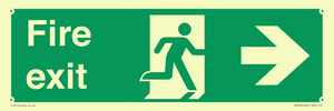 SB430: Fire Exit Right Sign