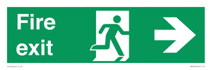 SB430: Fire Exit Right Sign