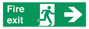 SB430: Fire Exit Right Sign