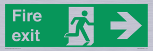 SB430: Fire Exit Right Sign
