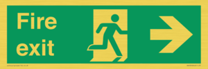 SB430: Fire Exit Right Sign