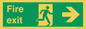 SB430: Fire Exit Right Sign
