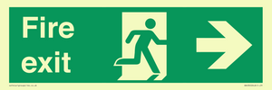 SB430: Fire Exit Right Sign