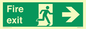 SB430: Fire Exit Right Sign