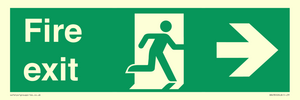 SB430: Fire Exit Right Sign