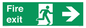 SB430: Fire Exit Right Sign