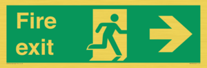 SB430: Fire Exit Right Sign
