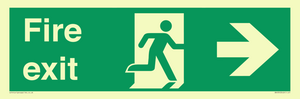 SB430: Fire Exit Right Sign