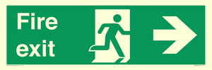 SB430: Fire Exit Right Sign