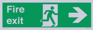 SB430: Fire Exit Right Sign