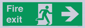 SB430: Fire Exit Right Sign
