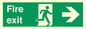 SB430: Fire Exit Right Sign