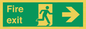 SB430: Fire Exit Right Sign
