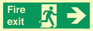 SB430: Fire Exit Right Sign
