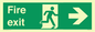 SB430: Fire Exit Right Sign