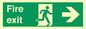 SB430: Fire Exit Right Sign