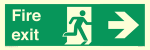 SB430: Fire Exit Right Sign