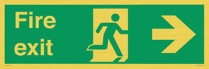 SB430: Fire Exit Right Sign